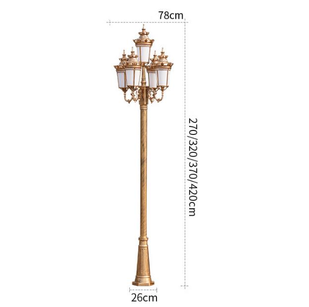 одинарный дизайн классическая стойка уличный фонарь деревянный фонарь